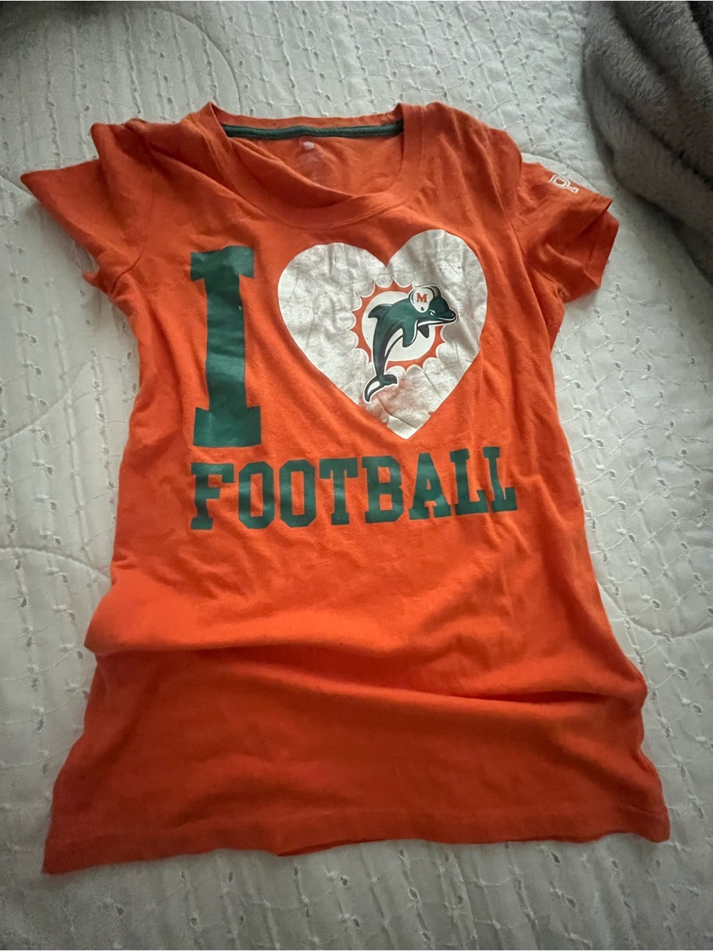 Y2K Victoria secret PINK X NFL Miami Dolphins 'I Heart Football' Tee